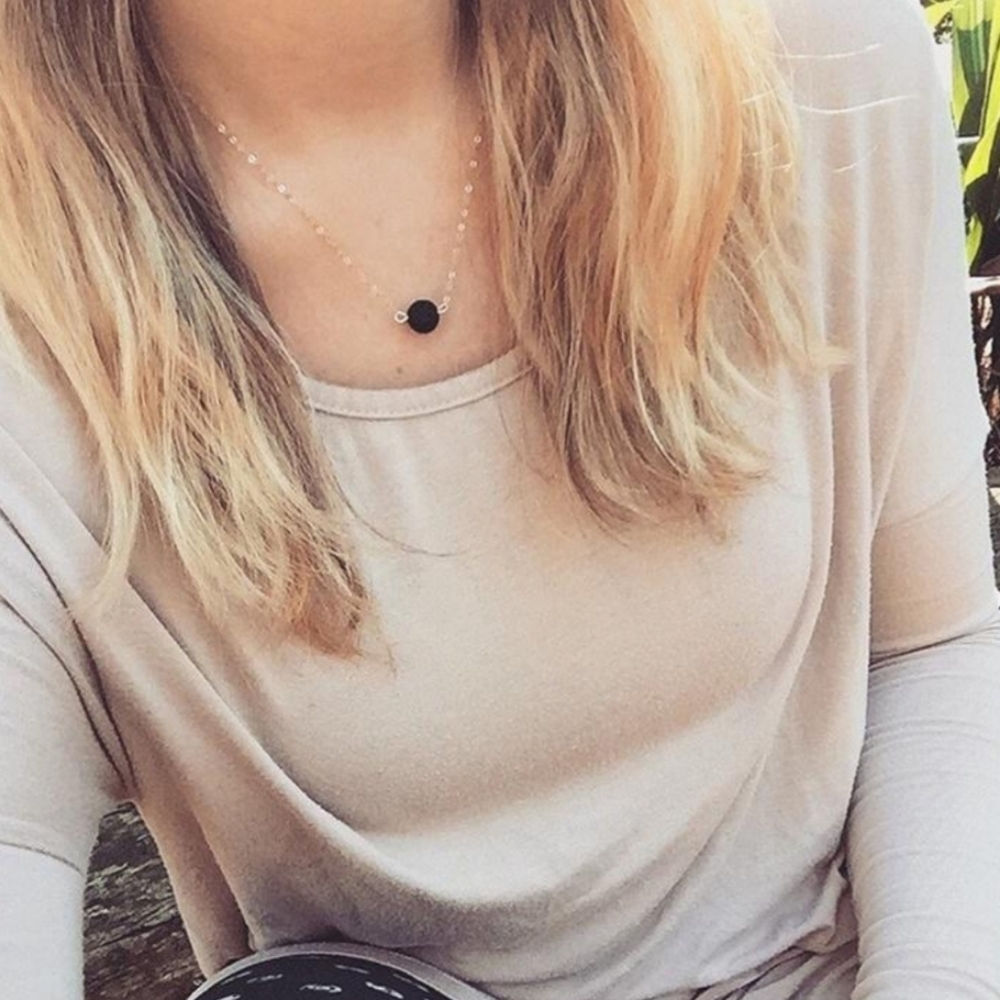 Black Lava Stone Necklace